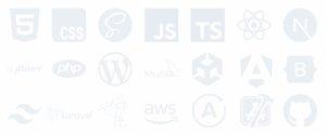 Collage of programming languages and frameworks I use